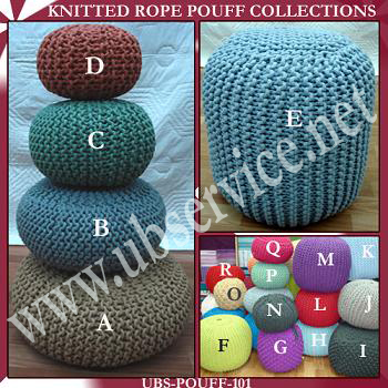 Manufacturers Exporters and Wholesale Suppliers of Knitted Rope Pouff Panipat Haryana